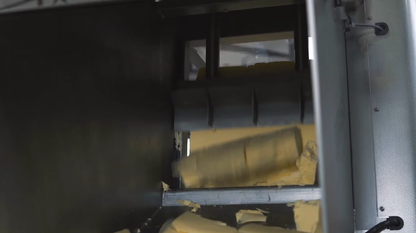 SII-SLP butter block cutter in operation